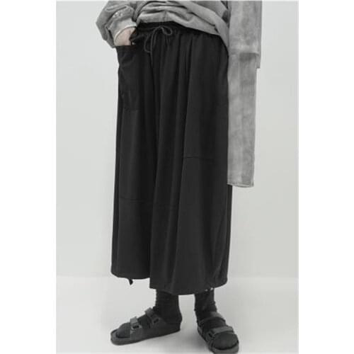 2021 new large couple loose wide leg pants womens summer Capris lantern pants womens summer pants thin