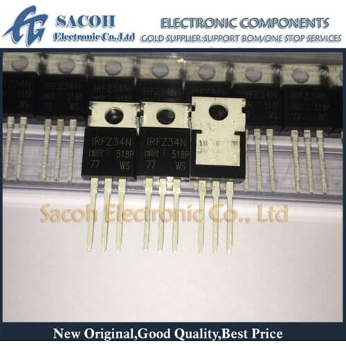 Free Shipping 10Pcs IRFZ34NPBF IRFZ34N IRFZ24N IRFZ14N TO-220 29A 55V Power MOSFET transistor