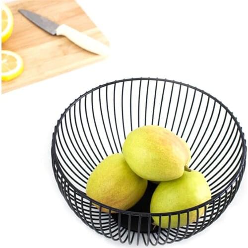 Nordic Style Iron Art Fruit Storage Basket Home Organizer Bowl For Vegetable Snacks Candy Kitchen Table Dining Decoration Tool