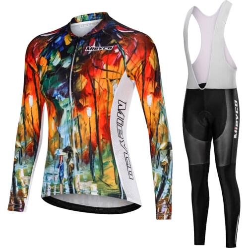Pro Team 2020 Funny Cycling Jersey Set Long Cycling Clothing Suit Female MTB Mountain Bike Clothing Racing Bicycle Clothes Suit