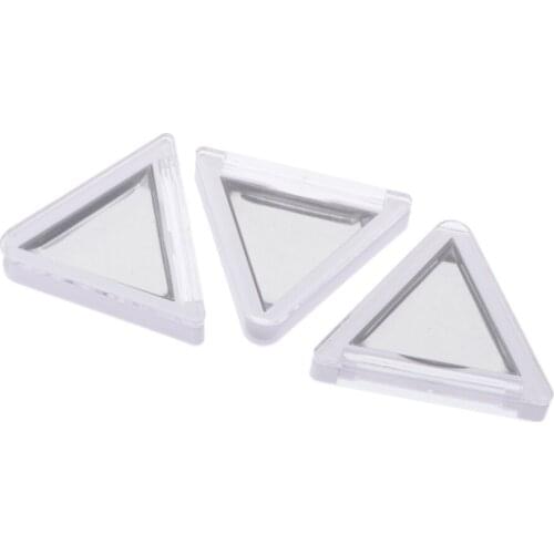 3 Pieces Empty Eyeshadow Palette Containers DIY Cosmetic Case Box Triangle Shape