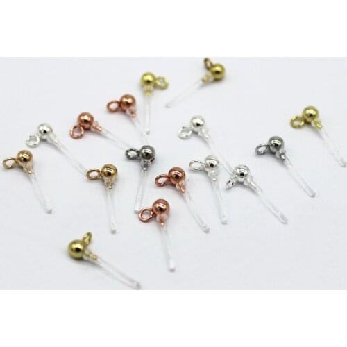 10PCS 13.6mm Stainless Steel Transparent Stud Earrings For Jewelry Making Earpins Plastic Prevent Allergy Earrings Accessories