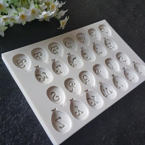English Letters Silicone Chocolate Candy Handmade Soap Mold Cake Decoration Molds