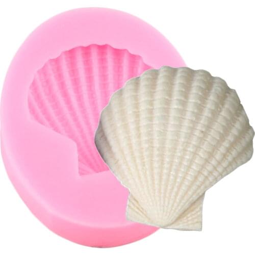 Sea Shell Silicone Mold DIY Party Clay Resin Candy Fondant Molds Cupcake Topper Cake Decorating Tools Chocolate Gumpaste Moulds