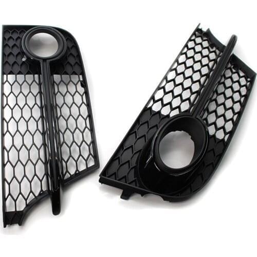 Pair of Car Front Bumper Honeycomb Grill Fit For AUDI TTS MK2 2011-2014 2012 2013