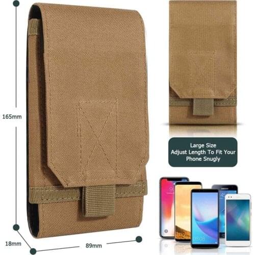 Tactical Phone Holster Army Mobile Phone Belt Pouch Molle Bag Cover Case for iPhone Xs Max iPhone 8 Plus Galaxy Note 9 S10 Plus