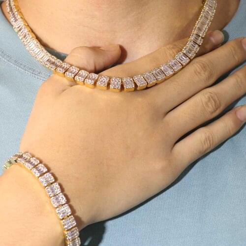 8mm square ladder tennis chain