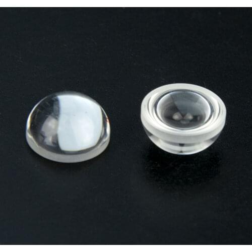 2PCS Optical Glass Convex Lens Hemispherical Meniscus Lens Diameter 15mm Focal Length 10mm Thickness 8mm Center Thickness 7mm