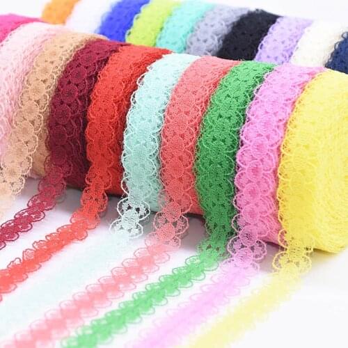 20/50yard 14mm Lace Ribbon Bilateral Lace Trim Fabric Handicrafts Embroidered Net Lace Roll DIY Handmade Craft Sewing Accessorie