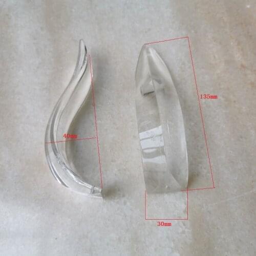 4pcs/lot bent triangle crystal bar arc curved glass strip chandelier crystal with 1hole arrow shape on one end lamp Accessories