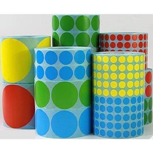 400 pcs Size 7mm Roll Sticker Color Paper Label Printer Paper Thermal Paper with Self-adhesive Oil proof Scratch proof