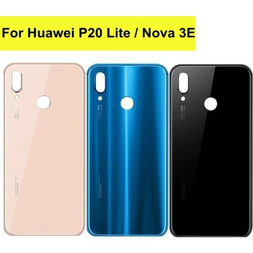 5.84 For Huawei P20 Lite Back Battery Cover Nova 3e Rear Glass Door Housing Case For Huawei P20 Lite Battery Cover
