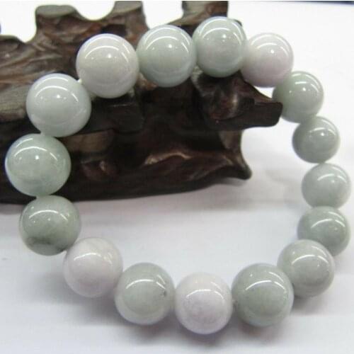 Genuine Natural Grade A Jade (Jadeite) 13mm Bead Unisex Bracelet 19cm Length