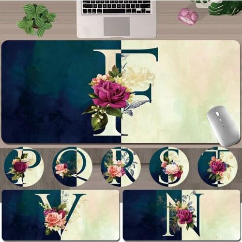 Letters Series Mouse Pad Large 800x300 600x300 Smooth Waterproof PU Leather Gaming Mousepad Best Seller computer Keyboard Mat
