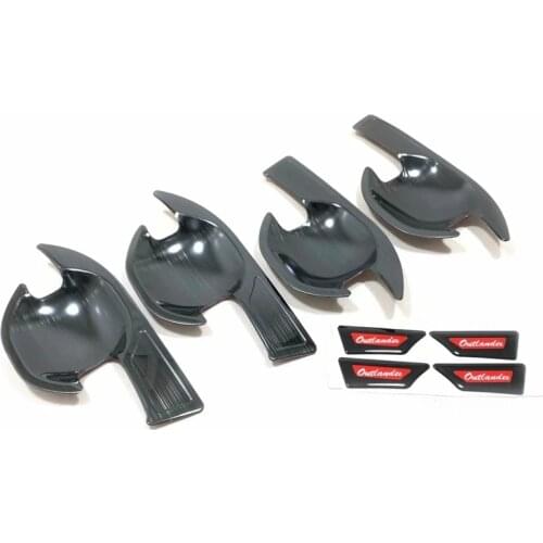 For Mitsubishi Outlander 2014 2015 2016 2017 2018 Door Handle Bowl Trim Door Bowl Decoration Sticker Car Styling Accessories