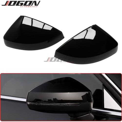 Gloss Black Side Wing Rear View Rearview Mirror Cover Case Caps For AUDI A3 S3 8V RS3 2013 2014 2015 2016-2020