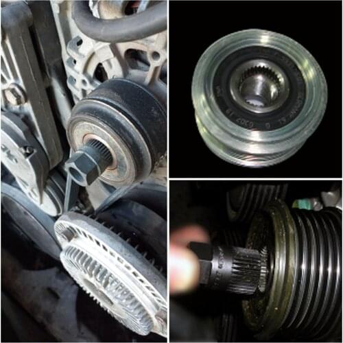 Car Spline Alternator Clutch Free Wheel Pulley Removal Tool Installations Socket Auto Repair Tool