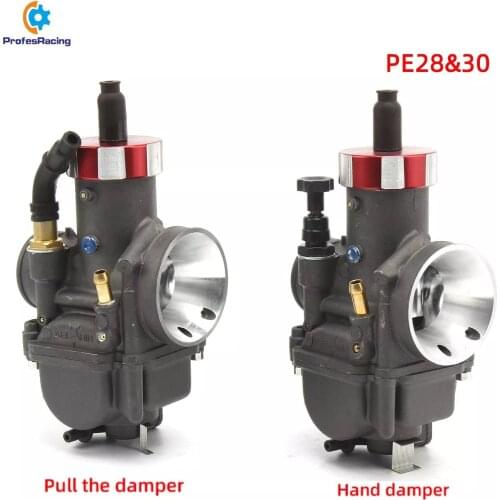 PE28 28mm PE30 30mm Performance Racing Carburetor Hand/Pull the Damper For Motorcycle Moped Scooter Pit Dirt Bike ATV Quad