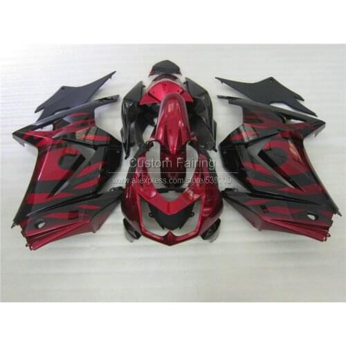Injection mold plastic ABS Fairing kit for Kawasaki ninja 250r 2008-2014 EX250 08 09 10 11 12 13 14 red black fairings set BL27