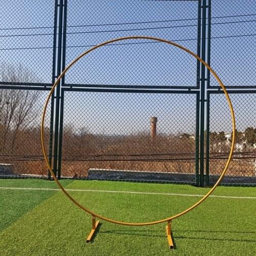 Wrought Iron Wedding Marriage Round Backdrop Arch Stand Flower Balloon Circle Arch Frame DIY Festival Party Stage Decoration