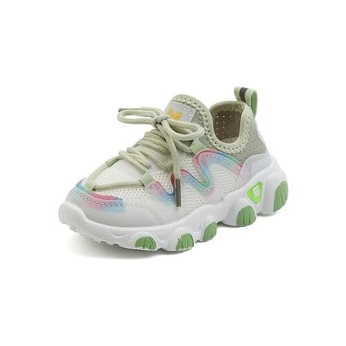 Baby Girl Shoes 2021 Fashion Lace-Up Breathable Toddler Girl Sneakers Solid Color All-match Damping Non-slip Kid Shoes Zapatilla