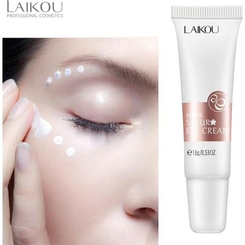 LAIKOU Sakura Eye Cream Anti-Wrinkle Effectively Remove Eye Bags Dark Circles Under Eyes Lifting Firming Whitening Eye Care 15g