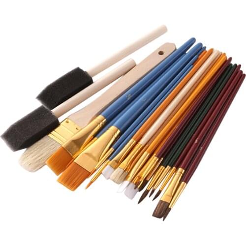 25 Pieces / Set Paint Brush Set Assorted Sizes Artist Painting Brushes