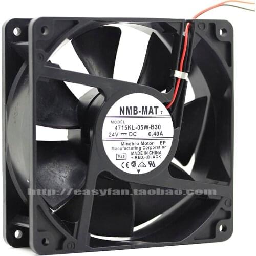 NEW NMB-MAT Minebea 4715KL-05W-B30 12038 24V 0.4A Double Ball bearing Frequency converter cooling fan