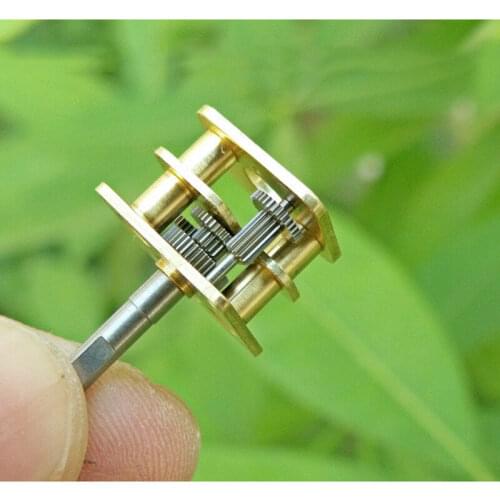 Full Metal Gearbox 1:35 Ratio Precise Gear Gearwheel Worm Gear Reducer Low Slow Speed Reduction DIY Toy Model for DC 050 Motor