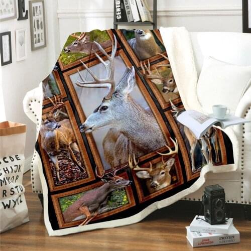 3D Panda Koala Cow Animal Series Bedding Thick Warm Plush Blanket On The Sofa Bed Soft Throw Blanket Adult Children Bedding