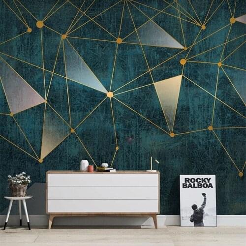 PVC Self-Adhesive Wallpaper Modern Simple Geometric Lines Murals Living Room TV Sofa Bedroom Backgorund Wall Stickers Home Decor