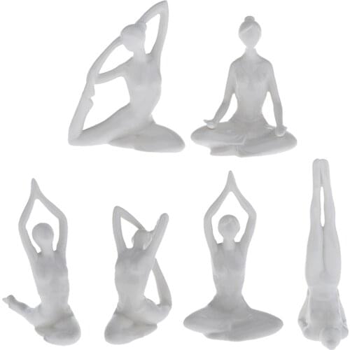 Modern Simple Creative Yoga Girl Decoration Ceramic Craft Ornament 1