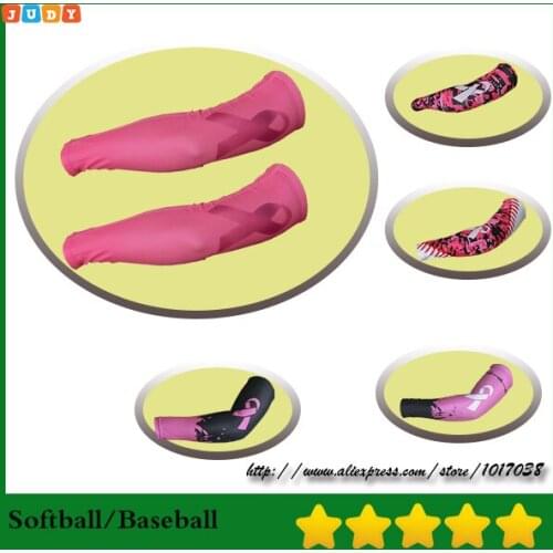 Breast cancer awareness arm sleeves Moisture Wicking Compression Sport Digital Camo Baseball Flames