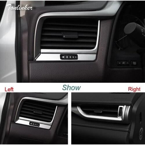 Tonlinker Cover case Sticker For LEXUS 2016 RX 300 200t 450h Car styling 2 Pcs ABS Dashboard beside Outlet Cover case Stickers