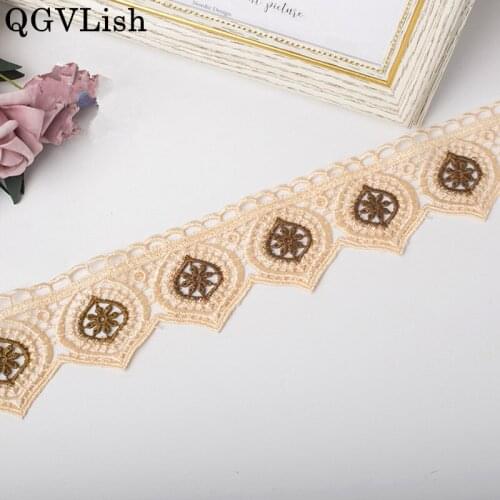 15Yards/lot 6.5cm Wide Leaves Water Soluble Curtain Lace Trims Ribbons DIY Sewing Sofa Tablecloth Costumes Skirt Edge Decor