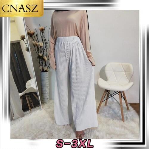 2020 New Fashion Plus Size Womens Pleated Wide-Leg Pants Women Vintage Linen Pants Long Casual Loose Wide Leg Pants