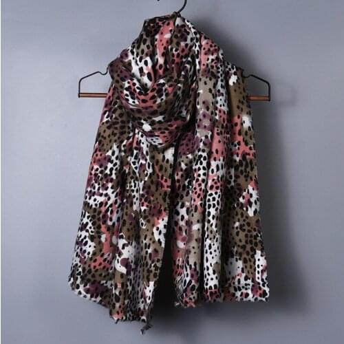2021 Fashion Newest Warm Block Color Printed Pattern Wool Acrylic Scarf 10pcs/lot