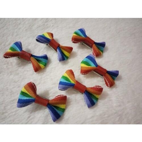 50 pcs/lot 2016 Fashion Rainbow Dog Pet Accessory Grooming Puppy Teddy Yorkshire Hair Rubber Bands