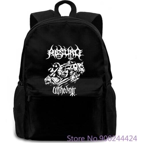 ABSURD Ulfhednir , Goatmoon, Taake, 1Burzum, Darkthrone, The Chasm,Ulver Brand women men backpack laptop travel school