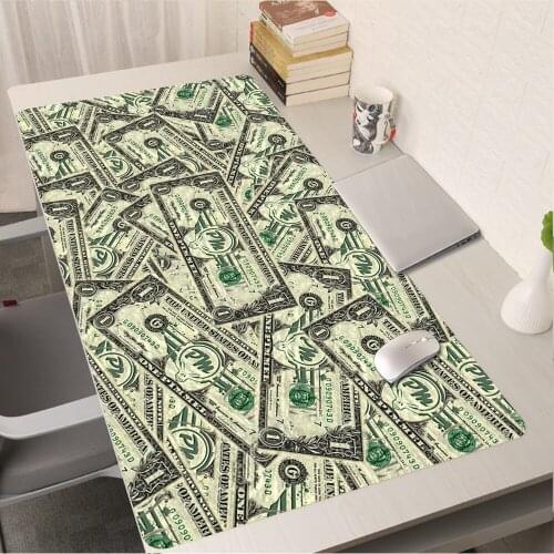 Dollar Mouse Pad Gaming Accessories Computer Large Mousepad Gamer Mause Pad Varmilo Keyboard Carpet 900x400 LOL CS GO Desk Mat