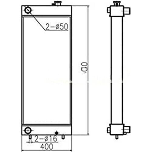 Fit for Case Excavator CX240 CX240LR Water Tank Radiator Core ASS'Y LN00065