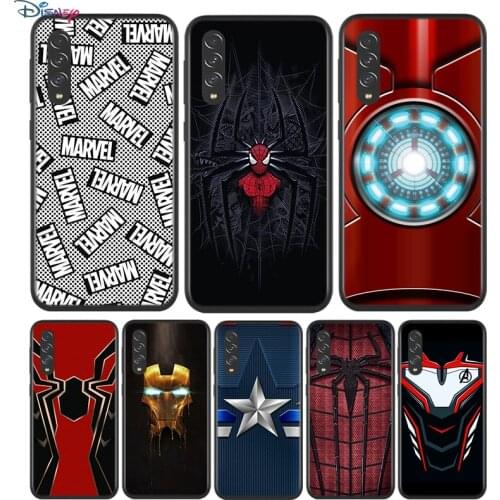 Black Soft Marvel Iron Spider man For Samsung Galaxy A90 A80 A70 A70S A60 A50 A40 A30 A30S A20S A20E A10 A10E Phone Case