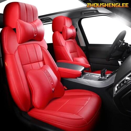 ZHOUSHENGLEE Custom Leather car seat cover For Ford Everest Territory Explorer Mustang Ranger Automobiles Seat Covers car seats