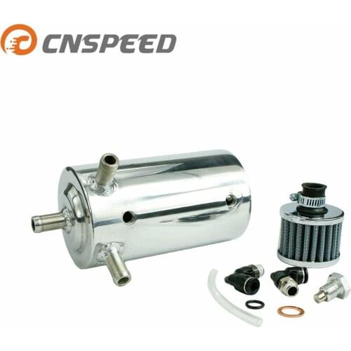 CNSPEED NEW UNIVERSAL 0.5L BREATHER TANK&OIL CATCH CAN TANK WITH 12MM BREATHER FILTER YC100962