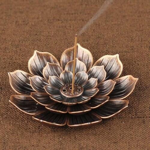 Lotus Incense Burner Holder Joss Stick Tibetan Incense Censer Aroma Sticks Disc Aromatherapy Home Decor