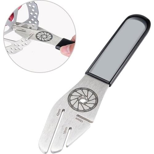 Bicycle Bike Disc Brake Rotor Alignment Truing Tool MTB Bike Disc Flattening Correction Stainless Steel Wrench Tool BC0608