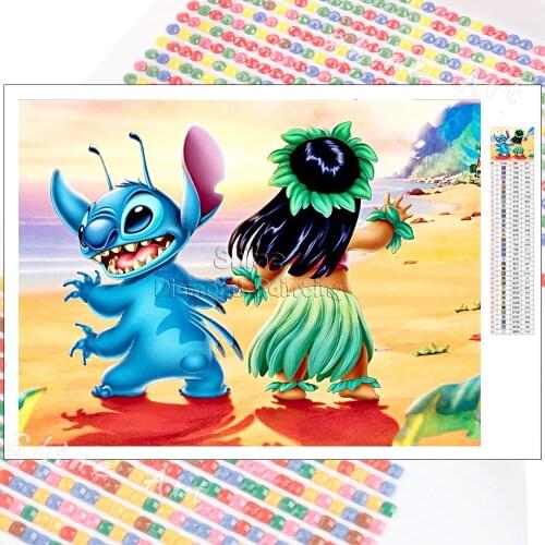 Disney 5D Diamond Painting New Arrivals Cartoon Lilo Stitch and Angel Set Alien Dog Kits DIY Full Drill Mosaic Embroidery Decor