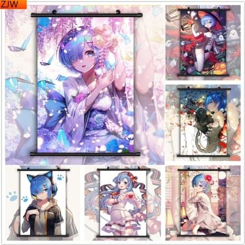 DIY Re Zero Rem Anime Manga Diamond Painting Diamond Mosaic Cross Stitch Kits Full Diamond Embroidery Room Decoration