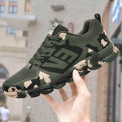 Quality Mens Hiking Camouflage Work Shoes Unisex Mesh Ourdoor Rock Climbing Sneakers Women Autumn Trekking Hunting Boots