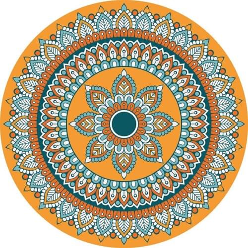 Bohemia Round Carpet Rug Non Slip Floor Mats Outdoor Bath Mat Boho Area Living Room Home Children Bedroom Kids Play Game Carpets